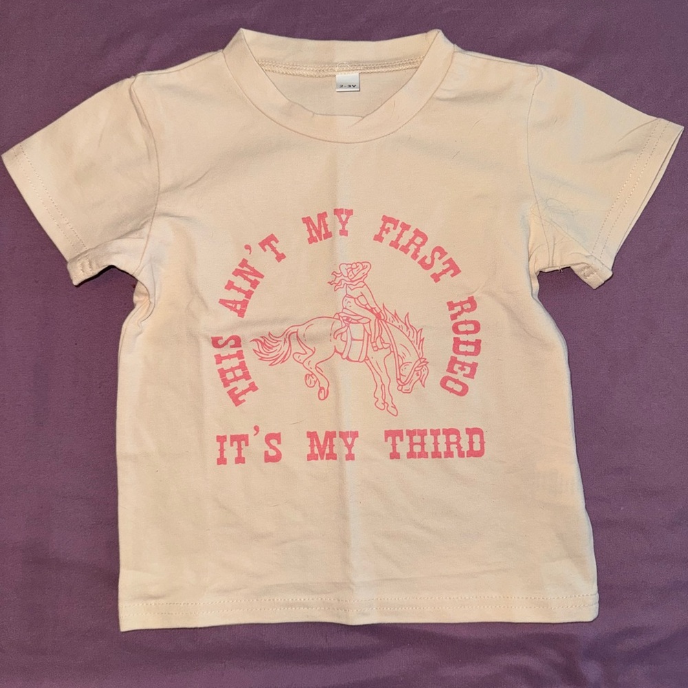 Kids Beige Graphic T-Shirt